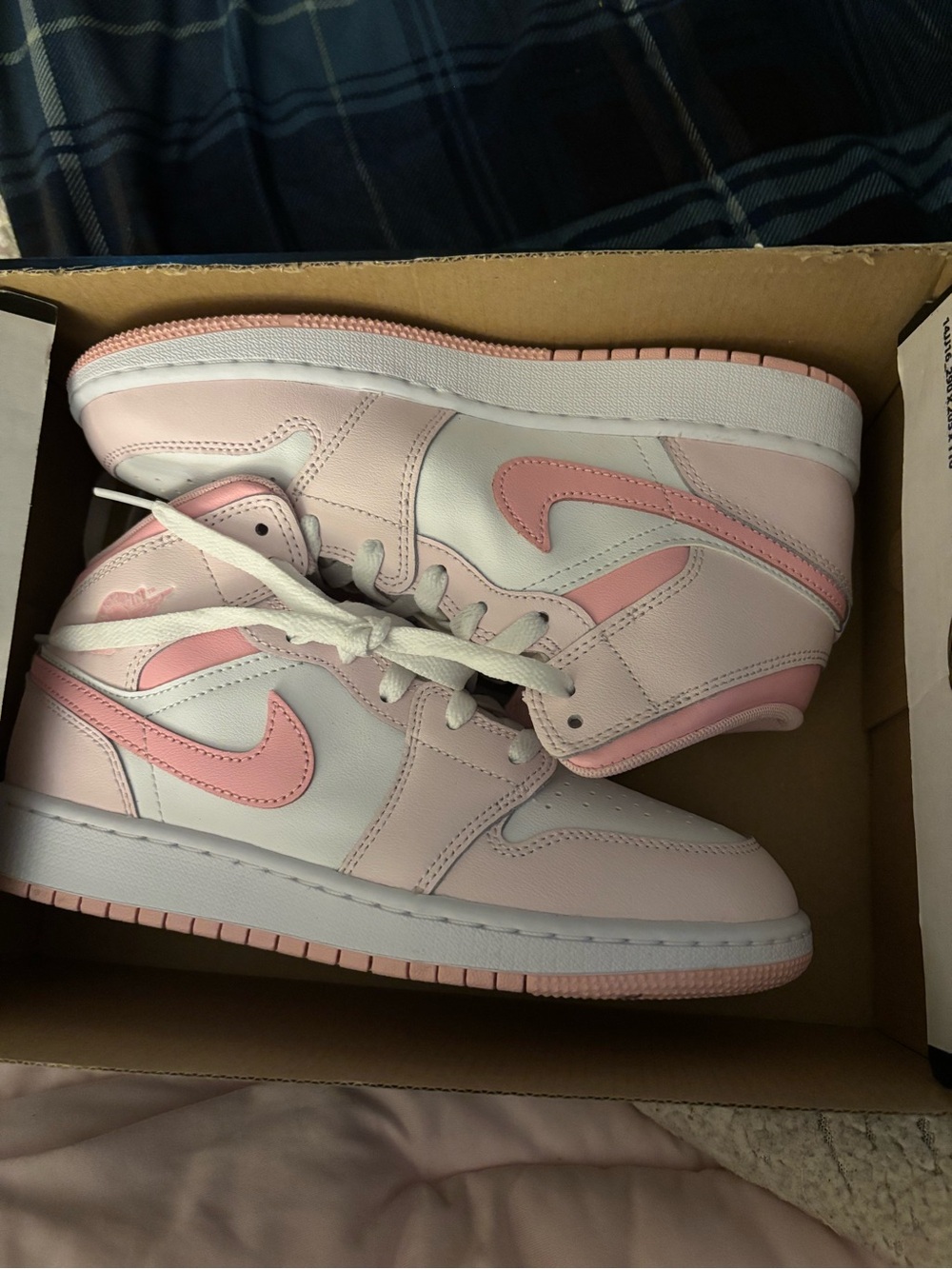 Nike Pink & White Low-Top Sneakers